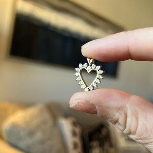 Hurdles Jewelry diamond heart pendant. No chain.